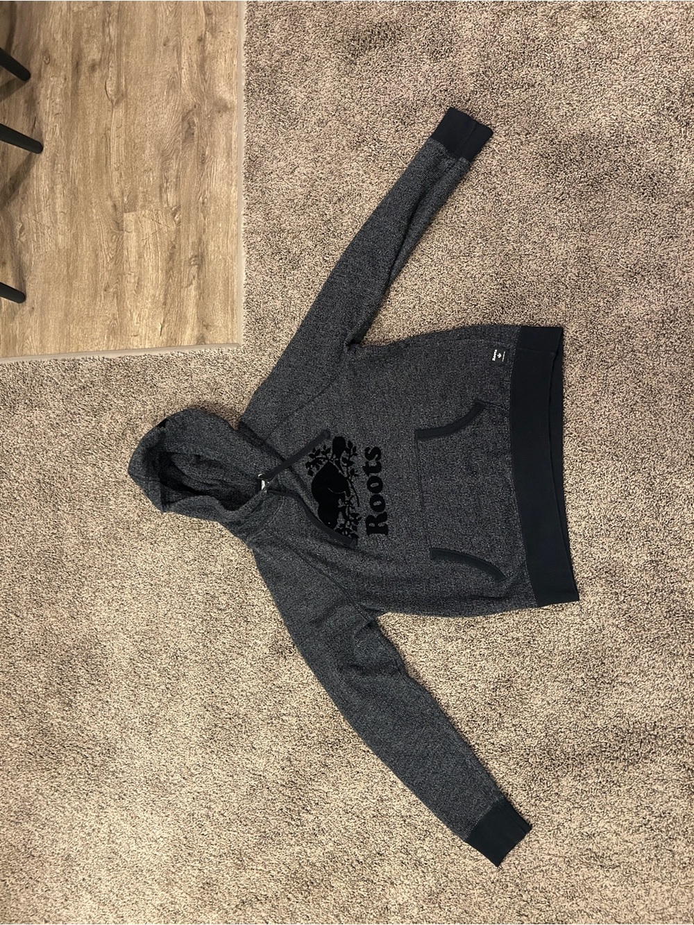 Roots Black Speckled Hoodie
